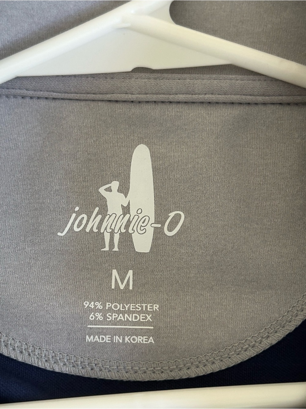 johnnie-O Navy Quarter Zip Top polyester/spandex - Picture 3 of 4